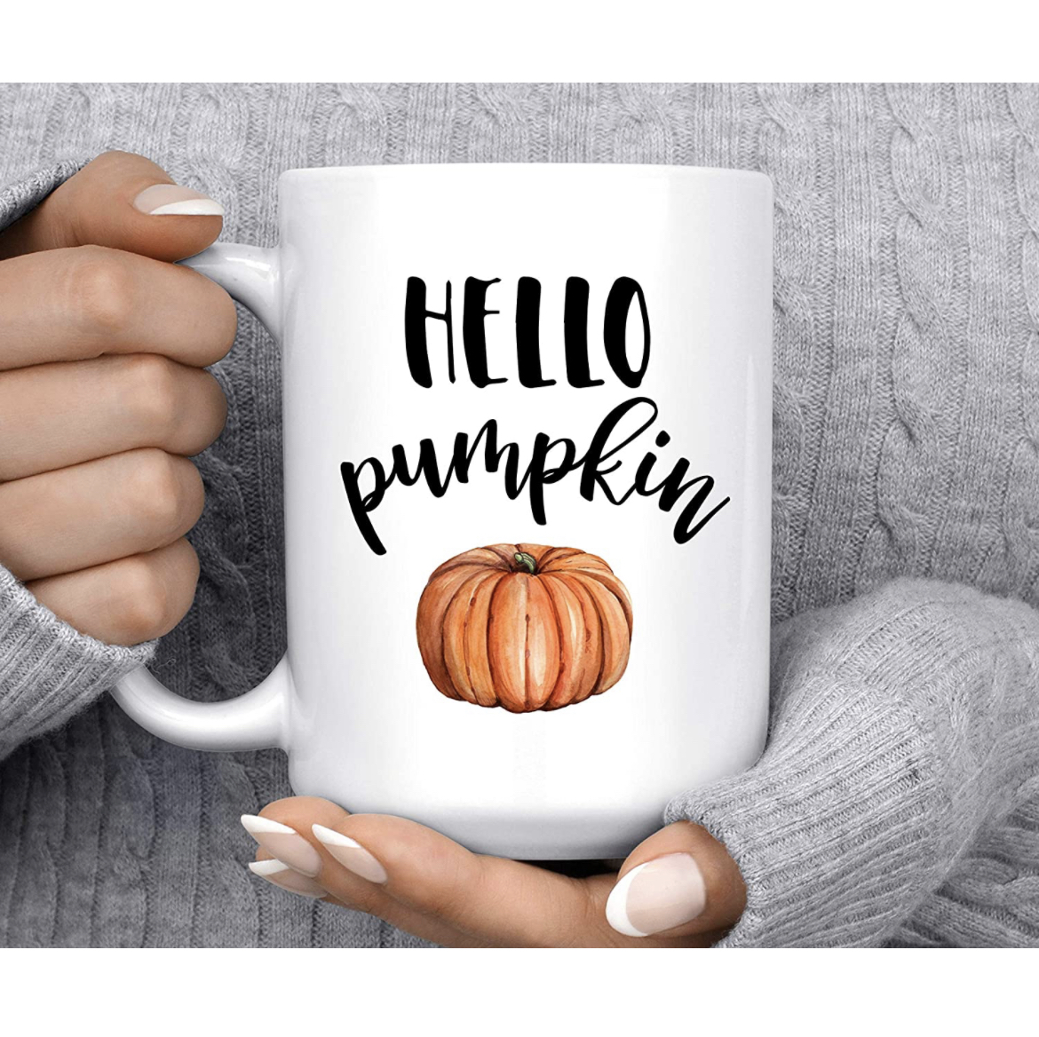 Hello pumpkin autumn fall mug
