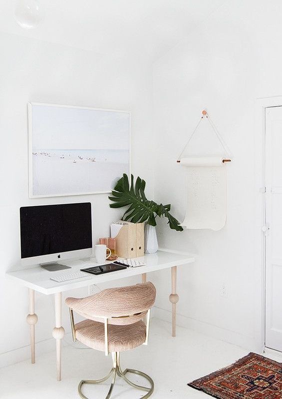 clean, simple and minimalistic home office decor design