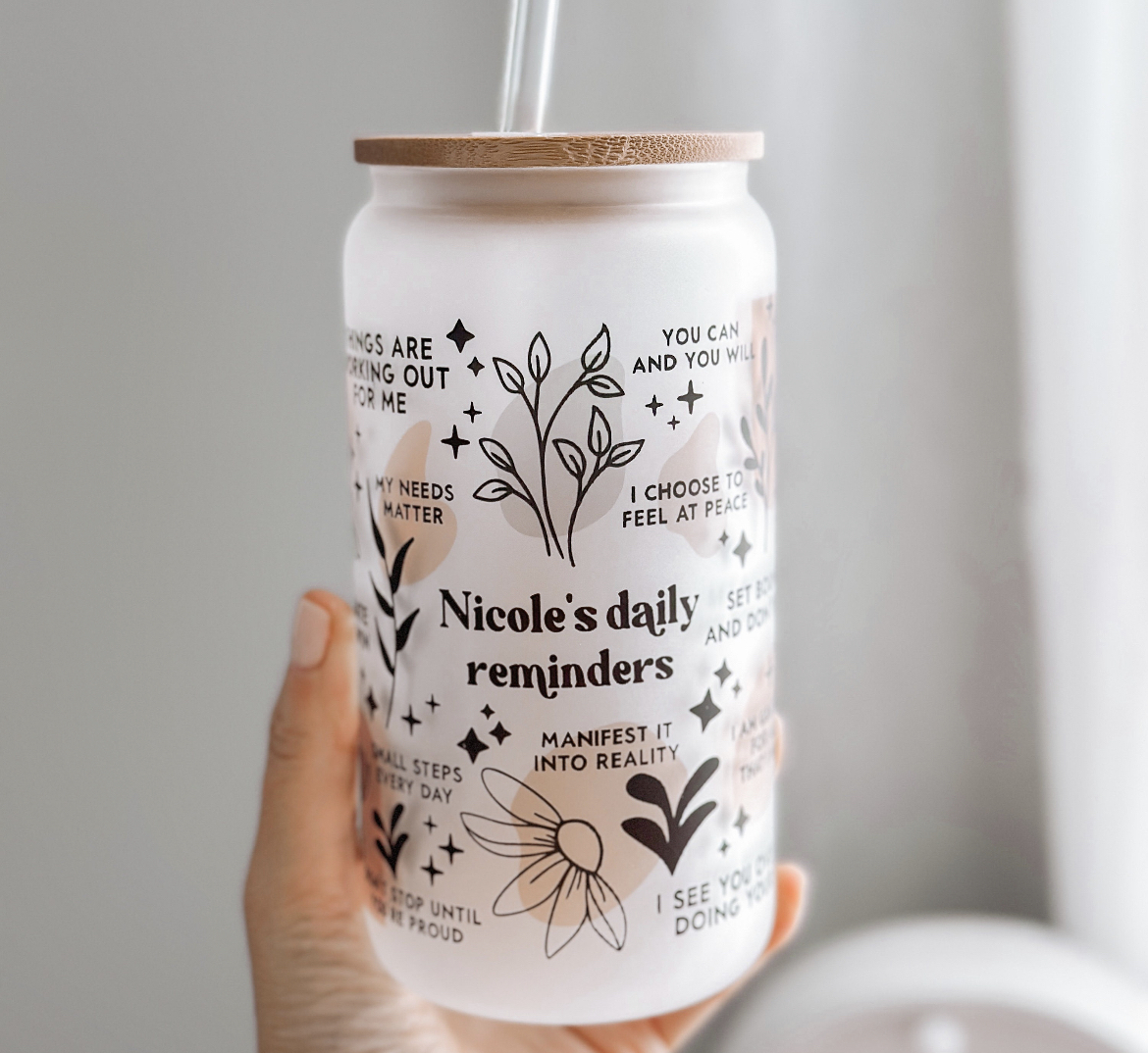custom affirmation drinking tumbler on etsy. Best friend gifts. Gift ideas for best friend. BFF gift ideas. Bestie gift ideas. Gift Ideas for a special friend. Gift ideas for sister. Gift ideas for female best friends. Presents for best friend. Unique best friend gifts. Meaningful gift ideas. Thoughtful presents