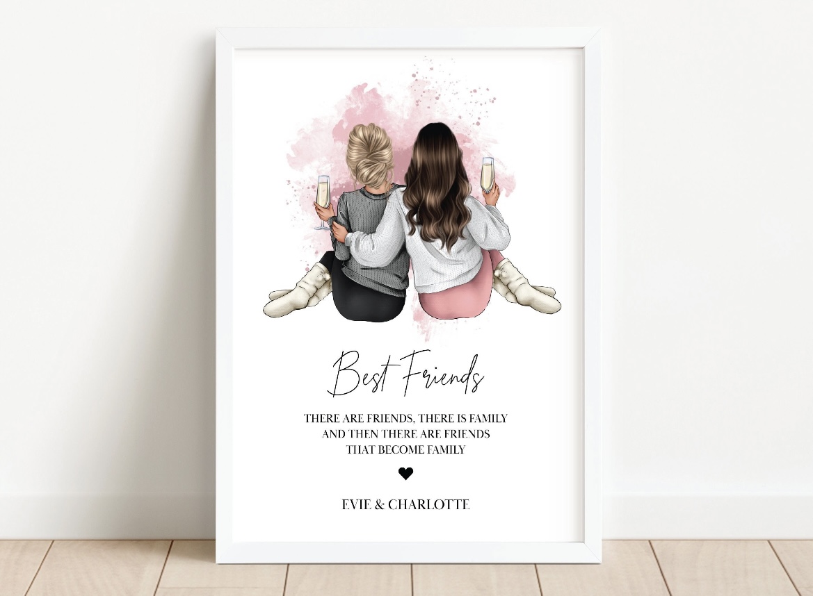 Personalized best friend print from Etsy. Best friend gifts. Gift ideas for best friend. BFF gift ideas. Bestie gift ideas. Gift Ideas for a special friend. Gift ideas for sister. Gift ideas for female best friends. Presents for best friend. Unique best friend gifts. Meaningful gift ideas. Thoughtful presents