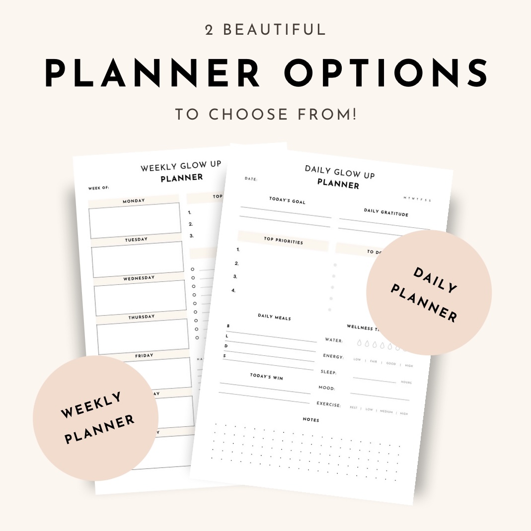 The ultimate glow up planner - 24 page printable planner for a more ...