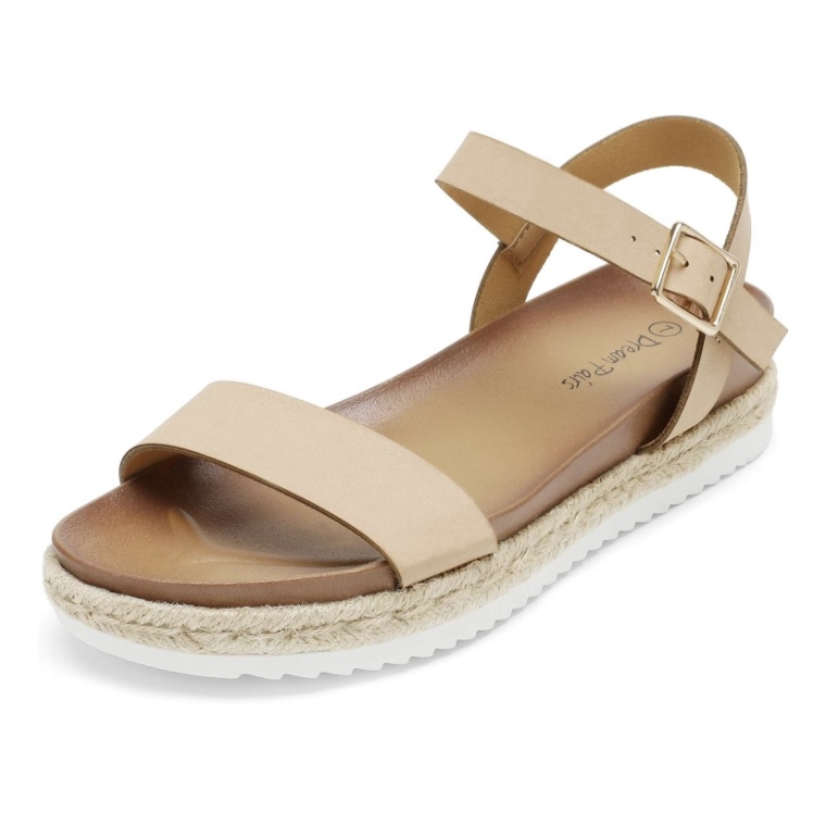 dream pairs flatform platform wedge sandals. best ladies summer sandals. cute summer sandals. summer flats for any occasion. summer wedges. comfortable, comfy summer sandals. For beach. summer wedding flats