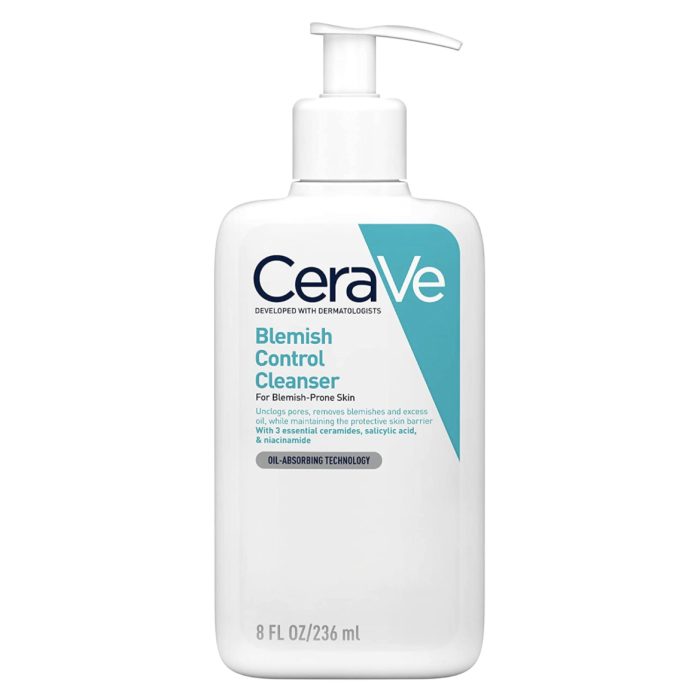 CeraVe Blemish Control Cleanser for reducing acne and blemishes